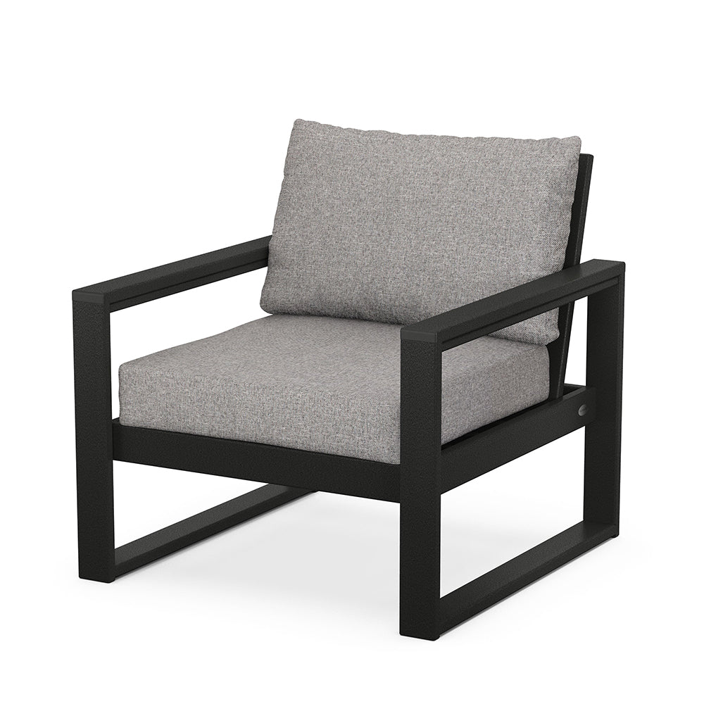 Edge Club Chair Black Frame Grey Mist Cushion, image 5