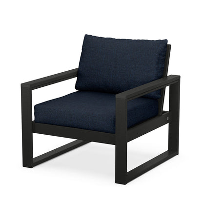 
                  Edge Club Chair Black Frame Marine Indigo Cushion - Image 7
                