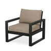 Edge Club Chair Black Frame Spiced Burlap Cushion