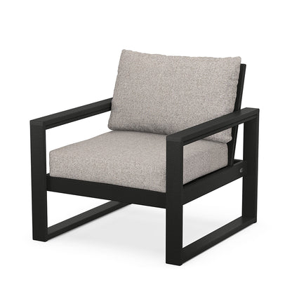 
                  Edge Club Chair Black Frame Weathered Tweed Cushion - Image 14
                