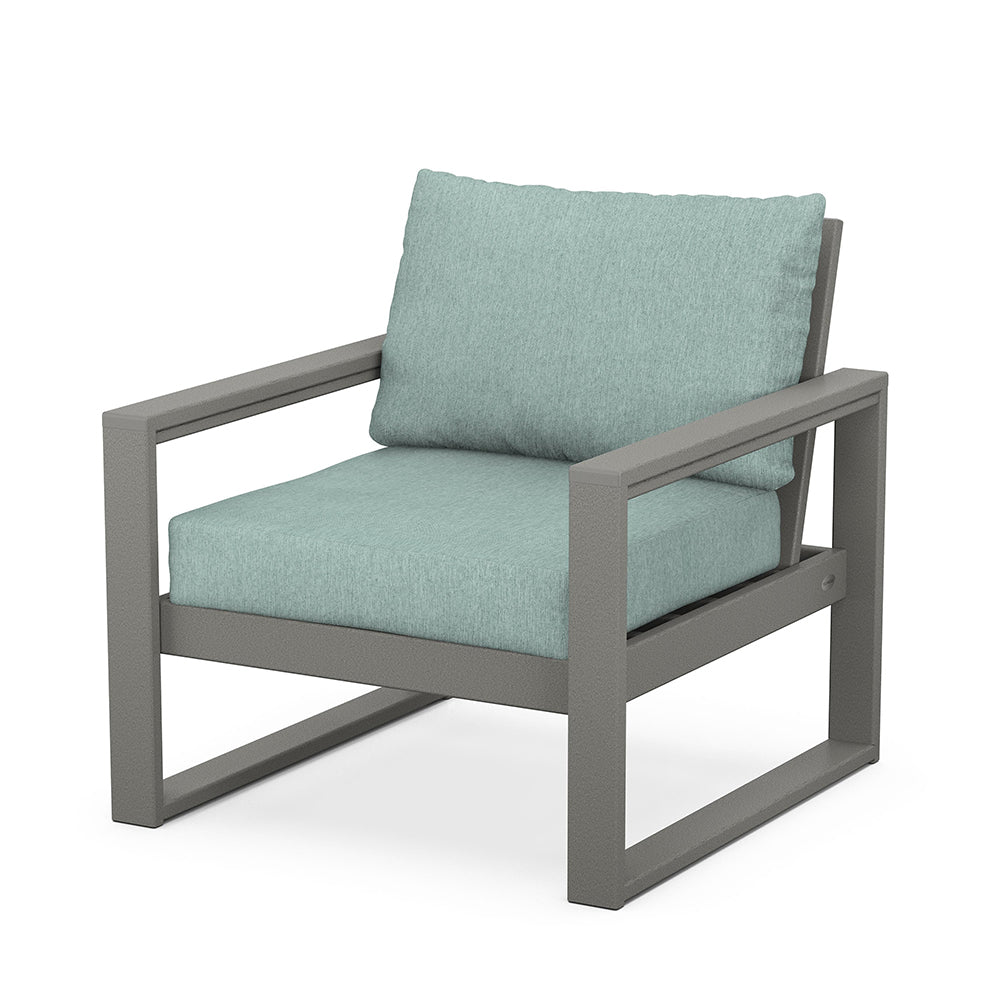 Edge Club Chair Grey Frame Glacier Spa Cushion