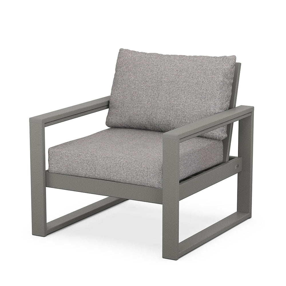 Edge Club Chair Grey Frame Grey Mist Cushion