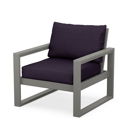 
                  Edge Club Chair Grey Frame Navy Linen Cushion - Image 38
                