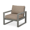 Edge Club Chair Grey Frame Spiced Burlap Cushion