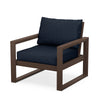 Edge Club Chair Mahogany Frame Marine Indigo Cushion