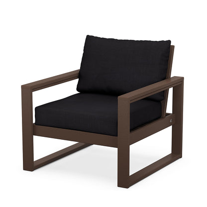 
                  Edge Club Chair Mahogany Frame Midnight Linen Cushion - Image 50
                