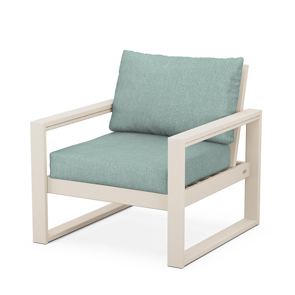 Edge Club Chair Sand Frame Glacier Spa Cushion