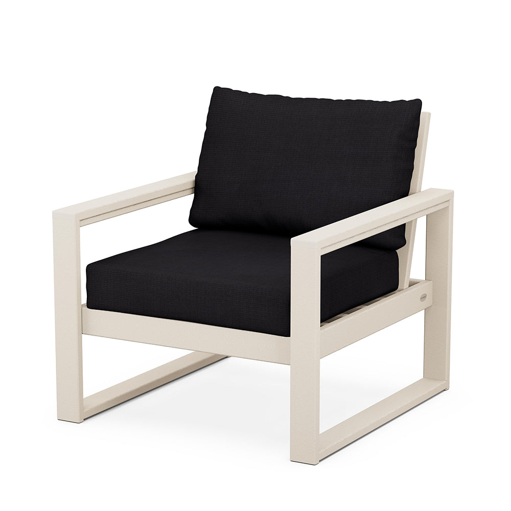 Edge Club Chair Sand Frame Midnight Linen Cushion, image 64