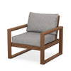 Edge Club Chair Teak Frame Grey Mist Cushion