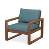 Edge Club Chair Teak Frame Ocean Teal Cushion