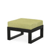 Edge Ottoman Black Frame Chatreuse Boucle Cushion