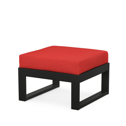 
                  Edge Ottoman Black Frame Crimson Linen Cushion - Image 4
                