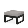 Edge Ottoman Black Frame Grey Mist Cushion