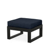 Edge Ottoman Black Frame Marine Indigo Cushion