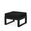 Edge Ottoman Black Frame Midnight Linen Cushion