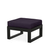 Edge Ottoman Black Frame Navy Linen Cushion