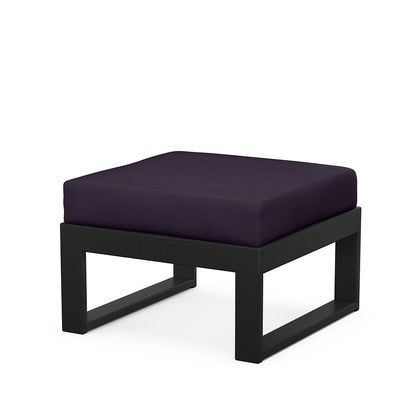 
                  Edge Ottoman Black Frame Navy Linen Cushion - Image 11
                