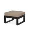 Edge Ottoman Black Frame Spiced Burlap Cushion