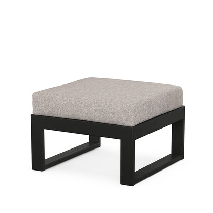 
                  Edge Ottoman Black Frame Weathered Tweed Cushion - Image 15
                