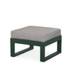 Edge Ottoman Green Frame Grey Mist Cushion