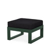 Edge Ottoman Green Frame Midnight Linen Cushion