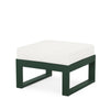 Edge Ottoman Green Frame Natural Linen Cushion