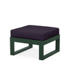 Edge Ottoman Green Frame Navy Linen Cushion