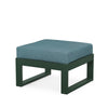 Edge Ottoman Green Frame Ocean Teal Cushion