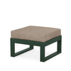 Edge Ottoman Green Frame Spiced Burlap Cushion