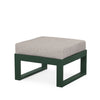 Edge Ottoman Green Frame Weathered Tweed Cushion