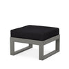 Edge Ottoman Grey Frame Midnight Linen Cushion