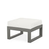 Edge Ottoman Grey Frame Natural Linen Cushion