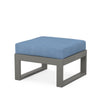 Edge Ottoman Grey Frame Sky Blue Cushion