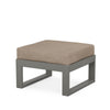 Edge Ottoman Grey Frame Spiced Burlap Cushion