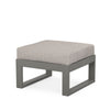 Edge Ottoman Grey Frame Weathered Tweed Cushion