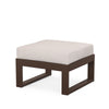 Edge Ottoman Mahogany Frame Dune Burlap Cushion