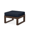 Edge Ottoman Mahogany Frame Marine Indigo Cushion