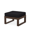 Edge Ottoman Mahogany Frame Midnight Linen Cushion