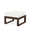 Edge Ottoman Mahogany Frame Natural Linen Cushion