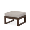 Edge Ottoman Mahogany Frame Weathered Tweed Cushion