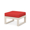 Edge Ottoman Sand Frame Crimson Linen Cushion