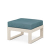 Edge Ottoman Sand Frame Ocean Teal Cushion