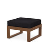 Edge Ottoman Teak Frame Midnight Linen Cushion