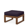 Edge Ottoman Teak Frame Navy Linen Cushion