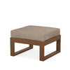 Edge Ottoman Teak Frame Spiced Burlap Cushion