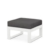 Edge Ottoman White Frame Ash Charcoal Cushion