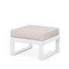 Edge Ottoman White Frame Dune Burlap Cushion