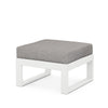 Edge Ottoman White Frame Grey Mist Cushion