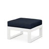 Edge Ottoman White Frame Marine Indigo Cushion