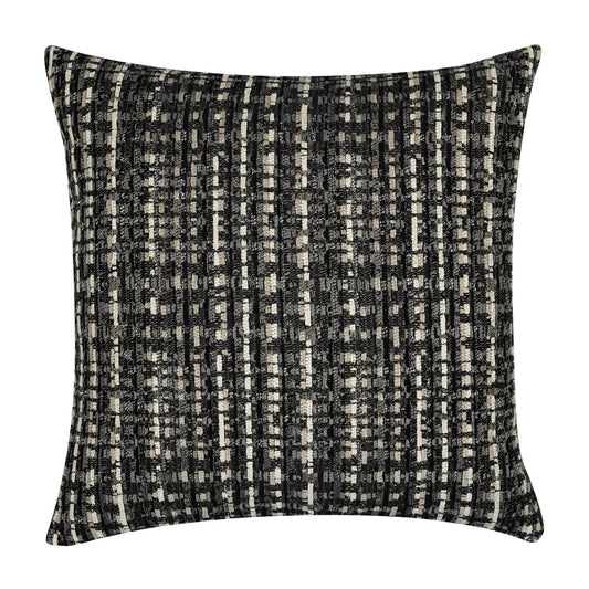 20" Square Elaine Smith Pillow Channel Noir